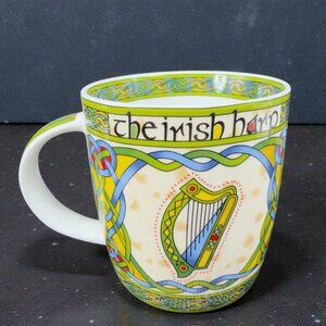 Irish Weave New Bone China Clara Porcelain Coffee Mug Cup The Irish Harp Mug Cup